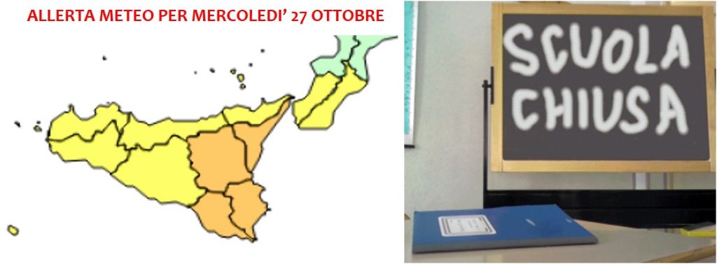 allerta meteo mercoledì 27 ottobre scuole chiuse