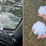 Grandine enorme distrugge auto e strutture nel Queensland: “bombe di ghiaccio” fino a 16cm, forse un nuovo record per l’Australia – FOTO e VIDEO