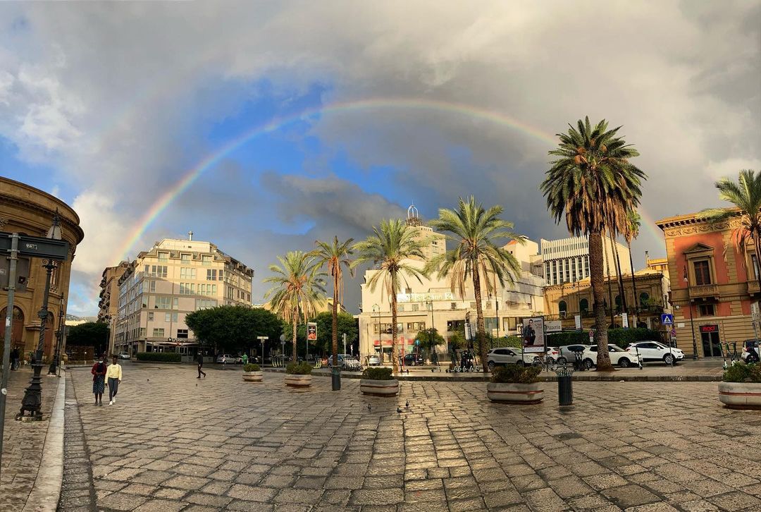 maltempo arcobaleno palermo