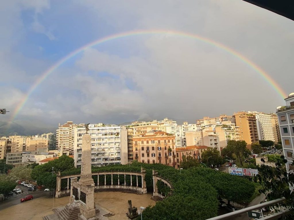 maltempo arcobaleno palermo