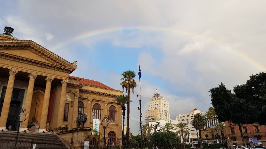 maltempo arcobaleno palermo