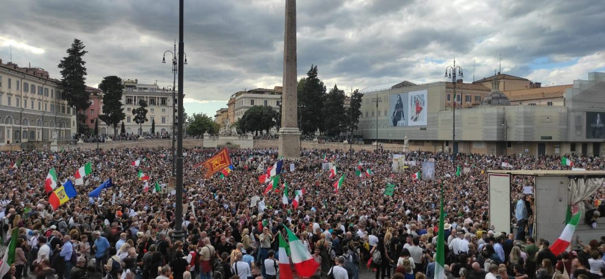 manifestazione no green pass roma