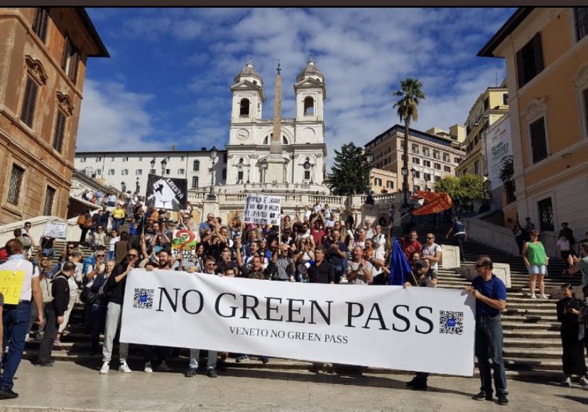 manifestazione roma green pass