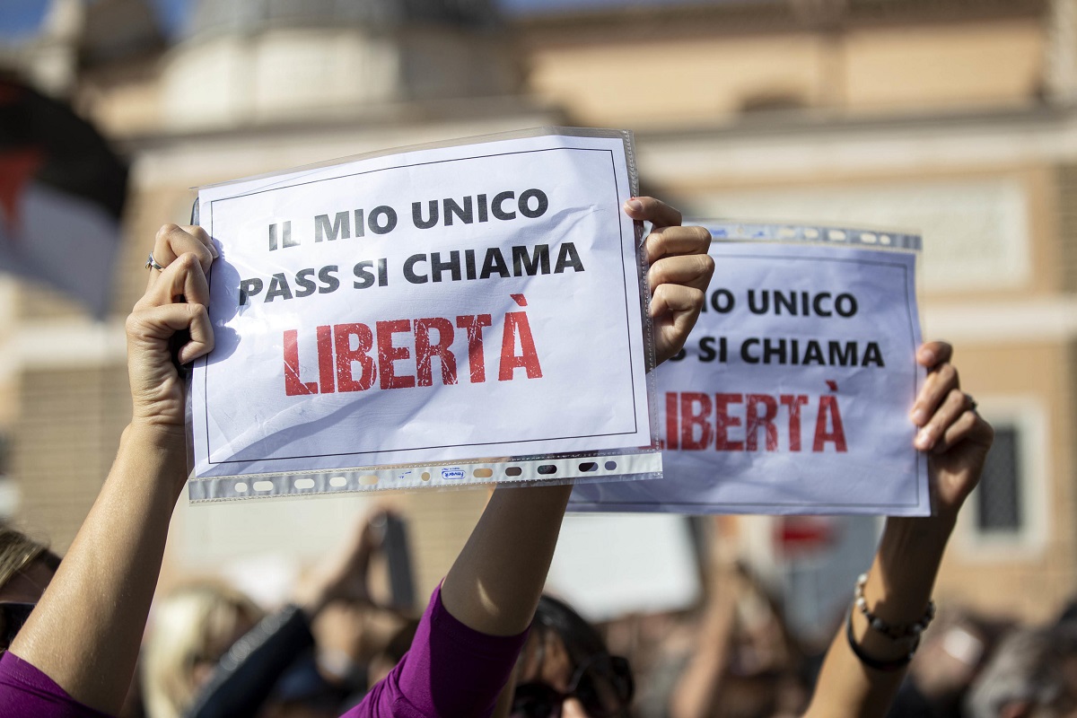 manifestazione roma green pass