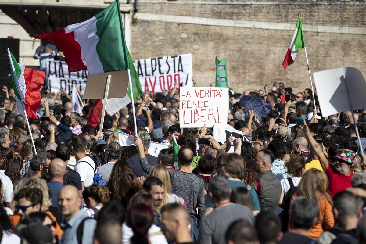 manifestazione roma green pass