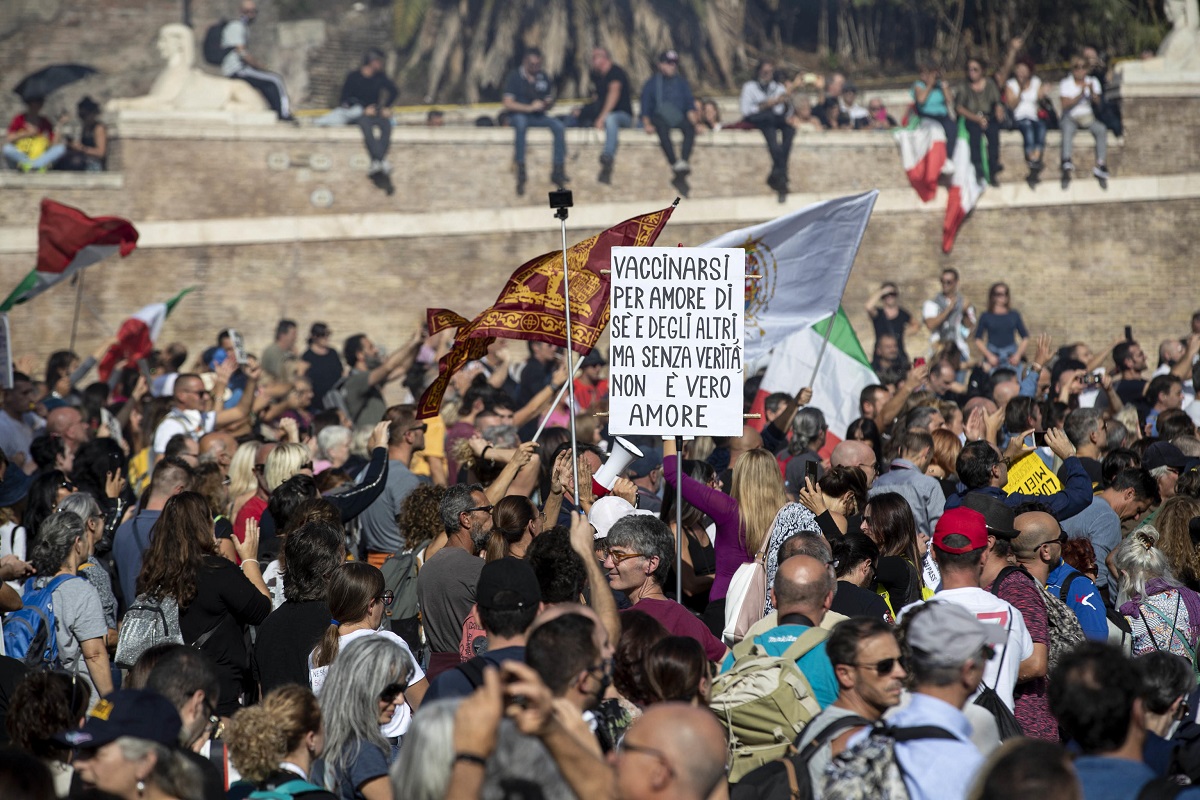 manifestazione roma green pass