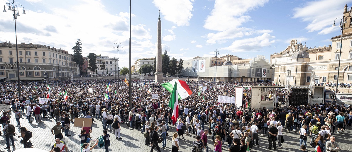 manifestazione roma green pass