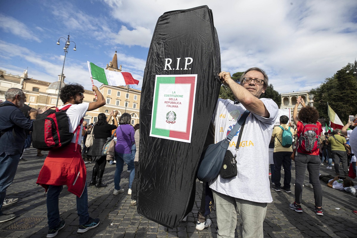 manifestazione roma green pass