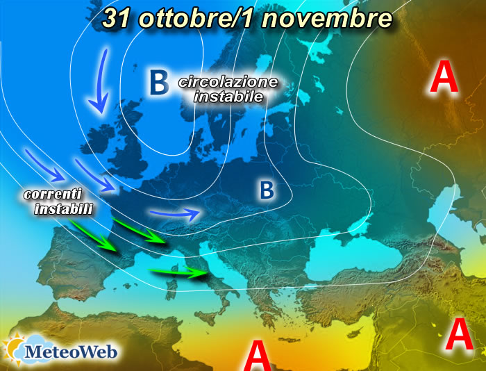 Le Previsioni Meteo Per Il Ponte Di Ognissanti: Forte Peggioramento In ...