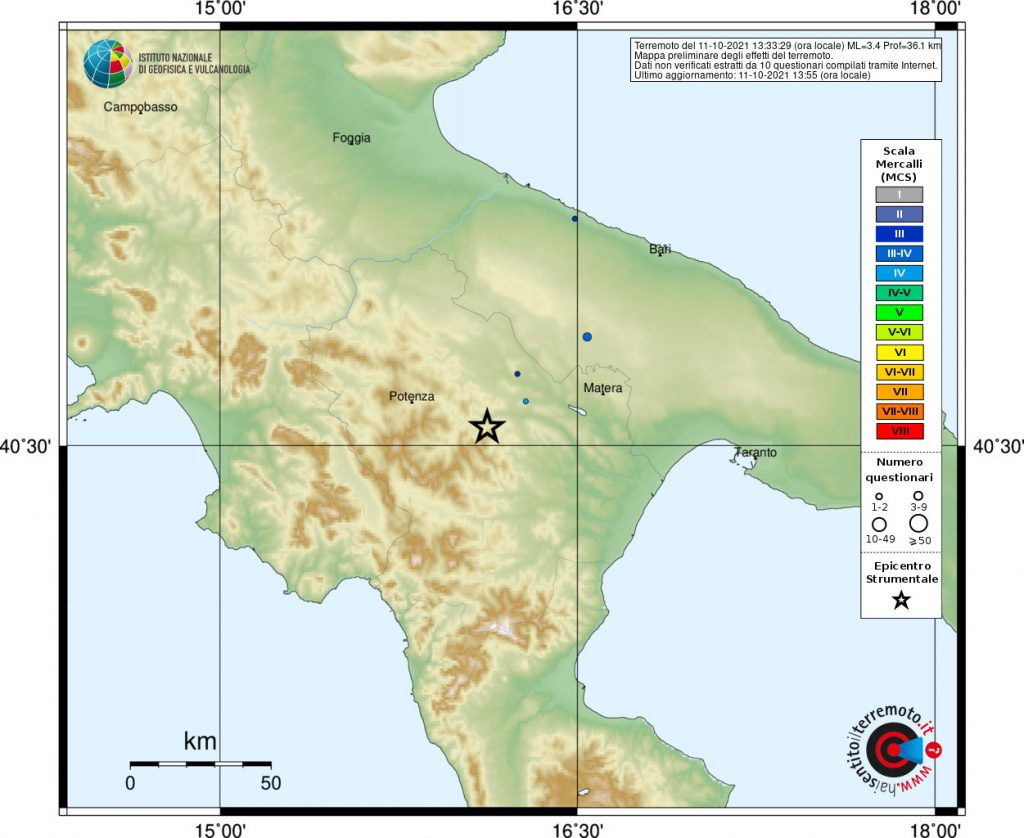 terremoto oggi basilicata puglia