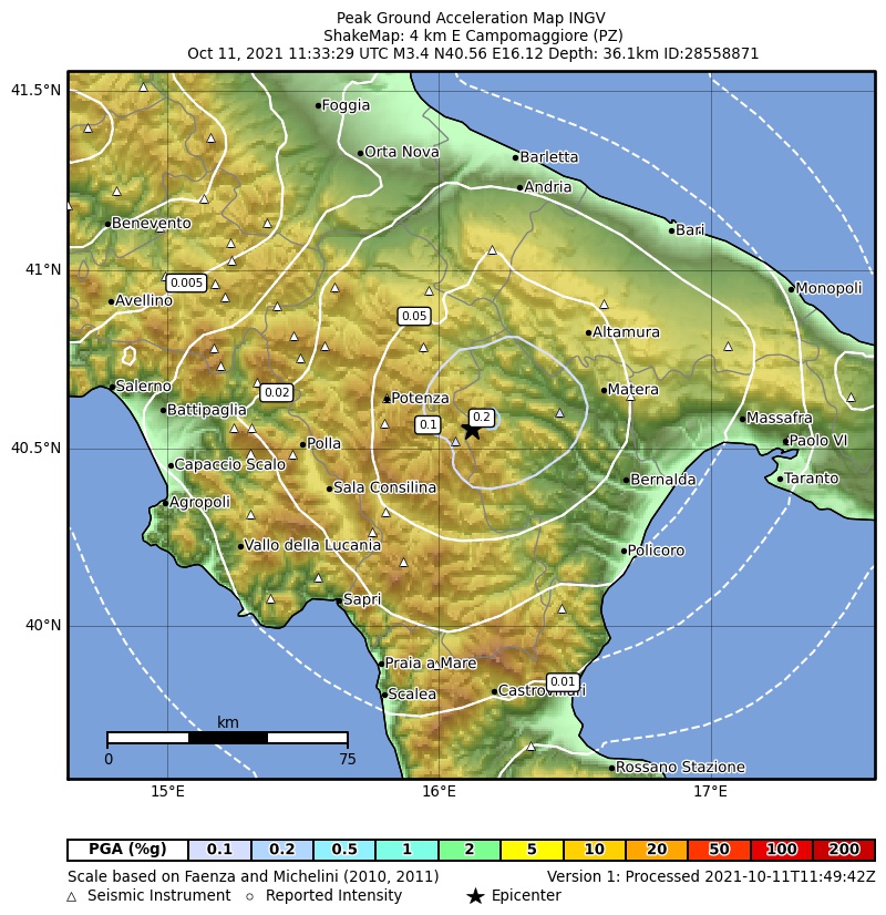 terremoto oggi basilicata puglia