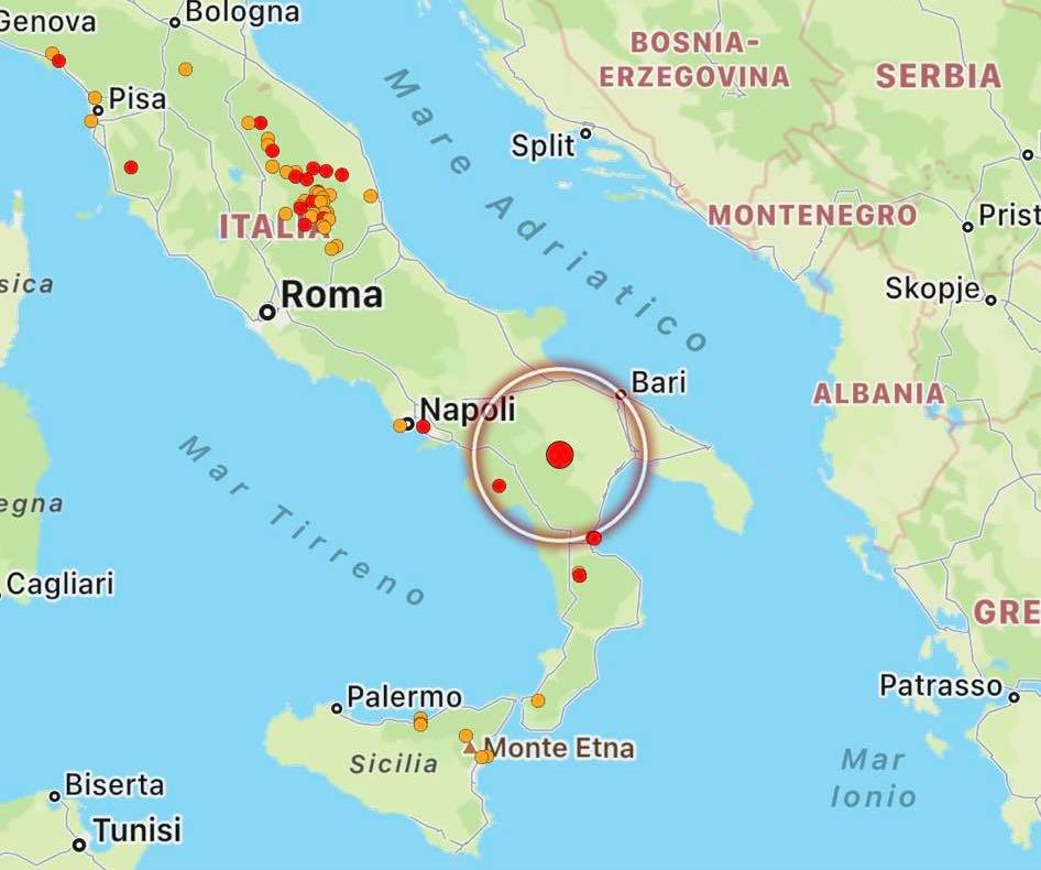 terremoto oggi puglia basilicata