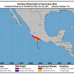 L’Uragano Rick punta il Messico: landfall tra Zihuatanejo e Lazaro Cardenas, si temono alluvioni lampo [MAPPE]