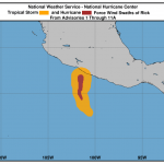 L’Uragano Rick punta il Messico: landfall tra Zihuatanejo e Lazaro Cardenas, si temono alluvioni lampo [MAPPE]