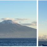 Capri ed il Vesuvio innevato, lo spettacolo all’alba visto dal mare [FOTO e VIDEO]