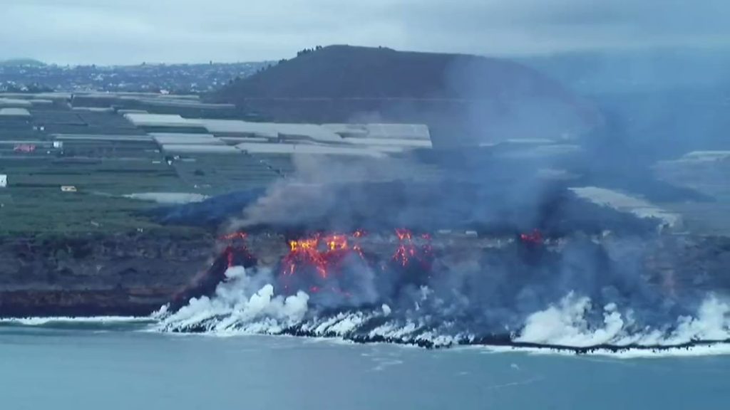 eruzione alle canarie nuovo delta lavico