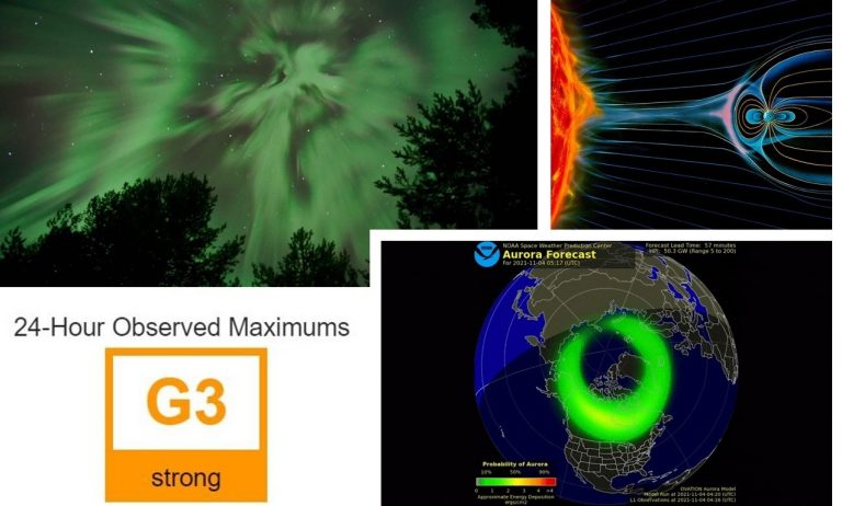 tempesta geomagnetica 4 novembre