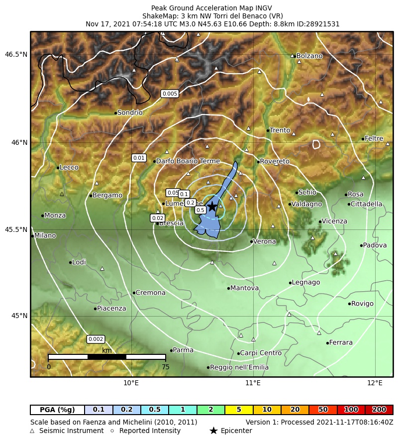 terremoto oggi verona brescia