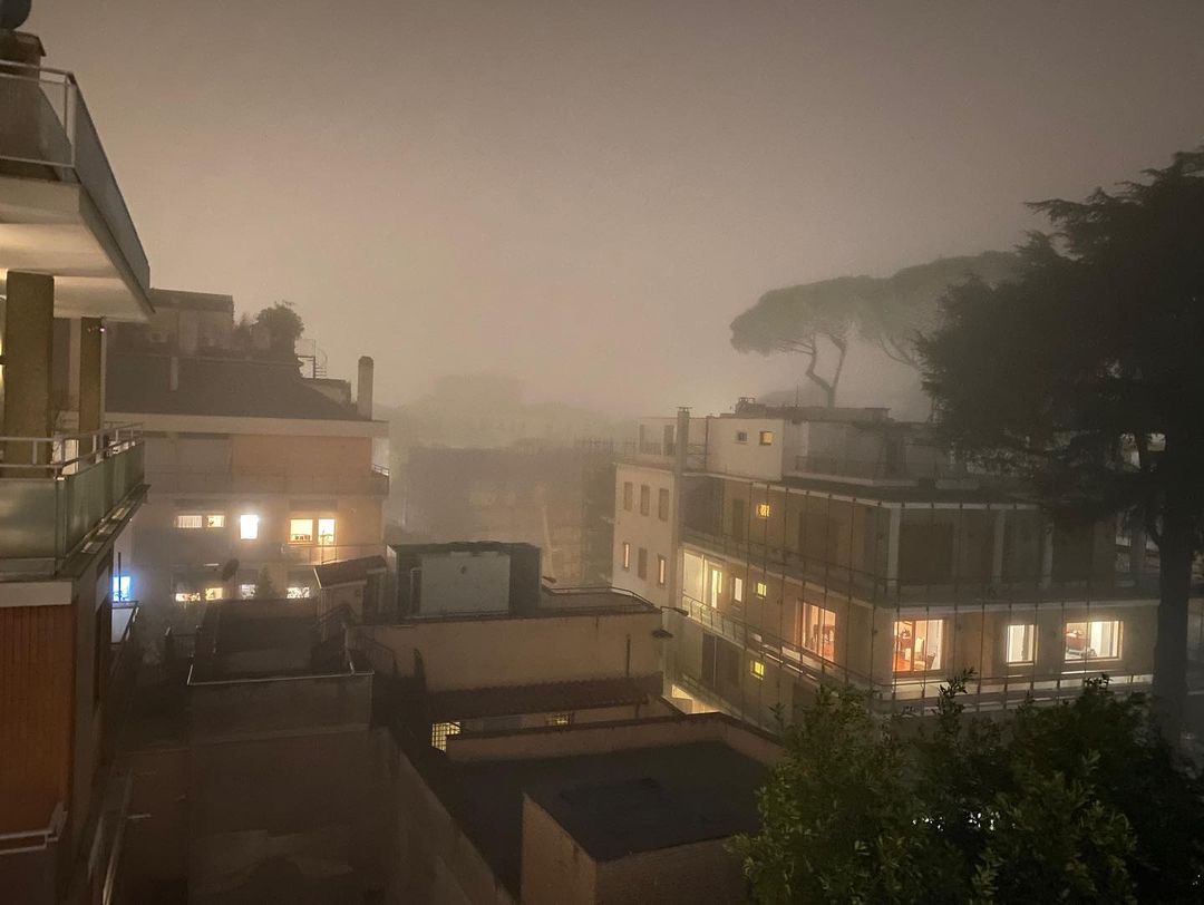 nebbia a roma notte di capodanno 2022