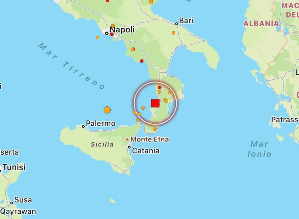 terremoto oggi calabria