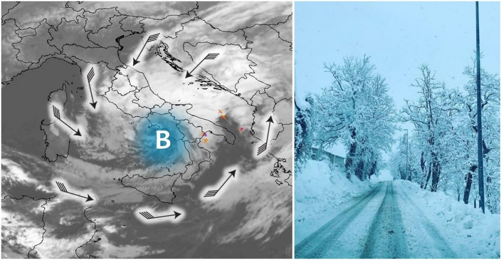 allerta meteo ciclone freddo sud italia 26 febbraio 2022