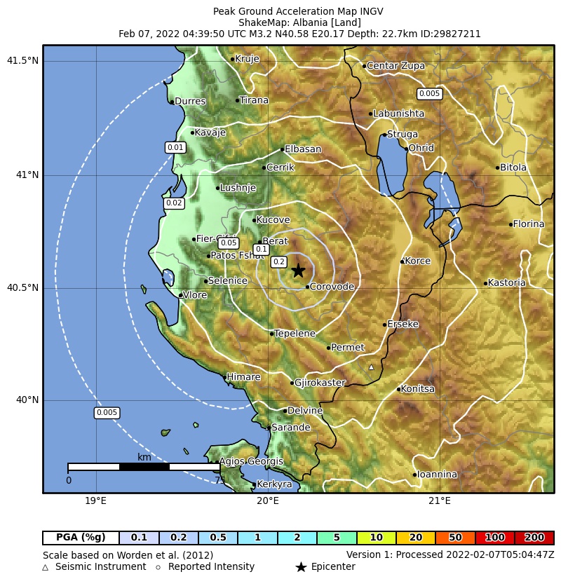 terremoto albania