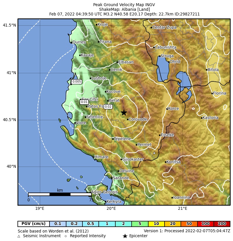 terremoto albania