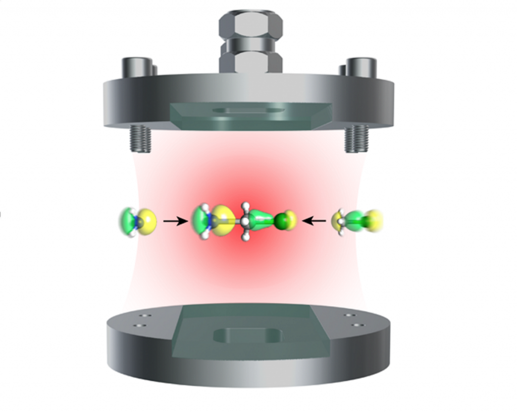 Interpretazione orbitalica di una reazione chimica in una cavità ottica