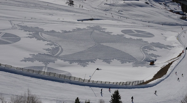 simon beck snow art