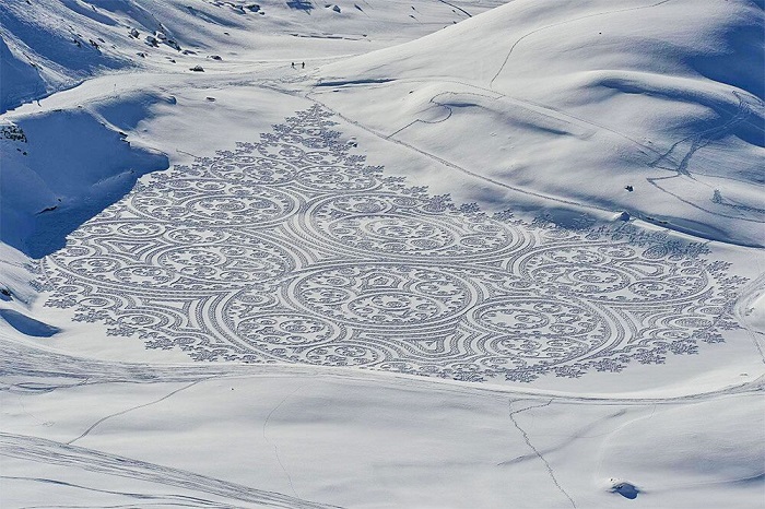 simon beck snow art