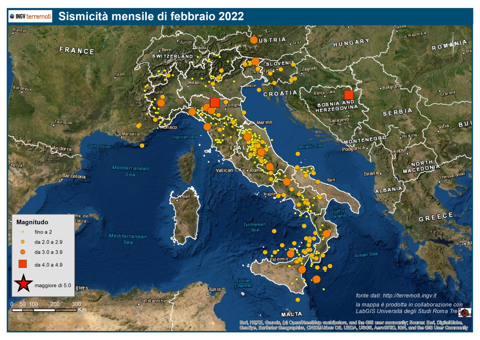 Terremoti In Italia Nel Mese Di Febbraio 1115 Scosse Registrate Dai Sismografi Ingv 0127