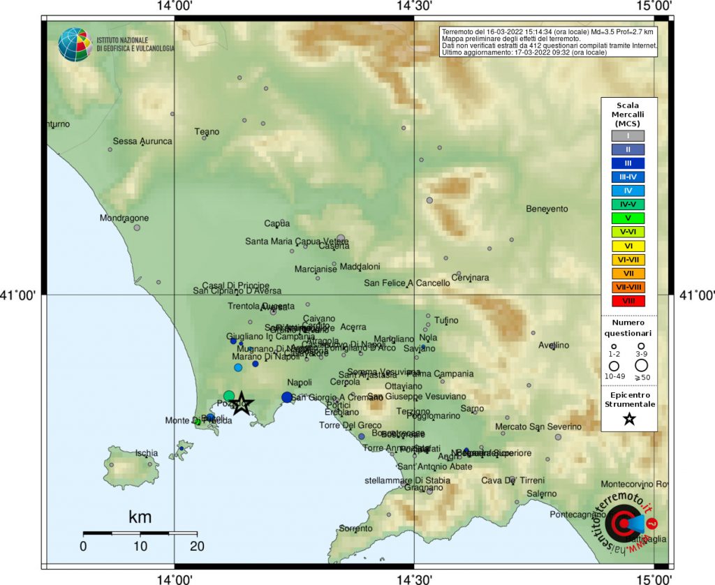 terremoto campania pozzuoli campi flegrei