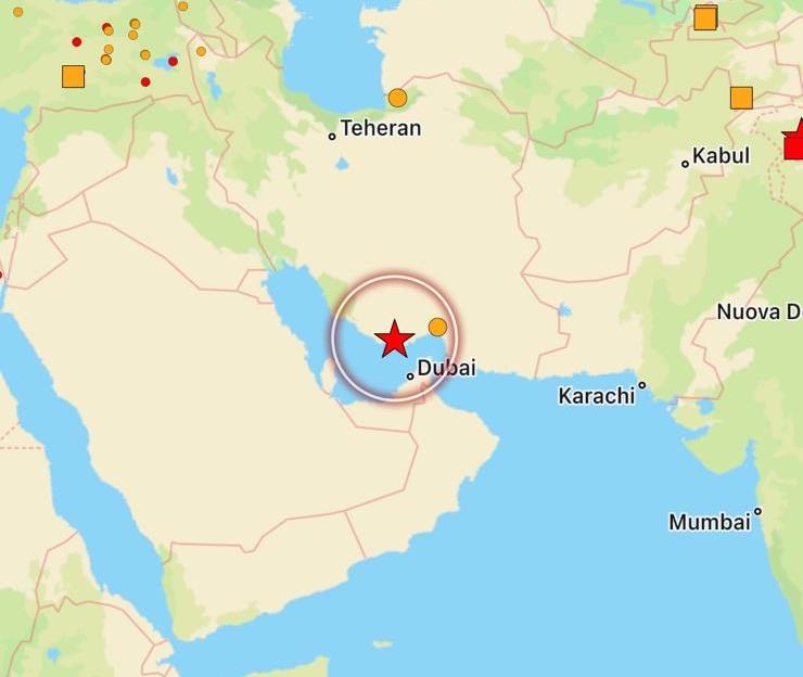 terremoto iran dubai