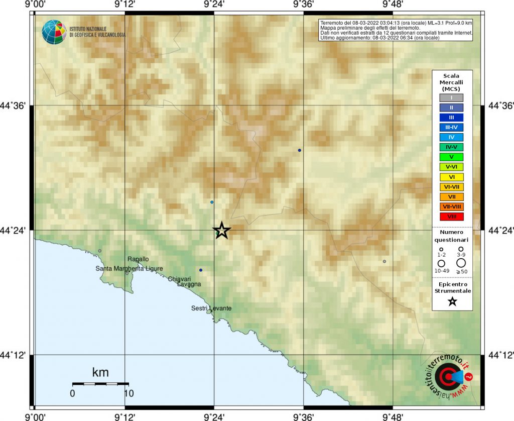 terremoto oggi liguria genova