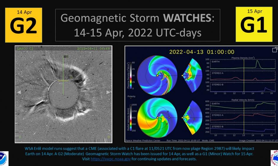 allerta tempeste geomagnetiche 14 aprile