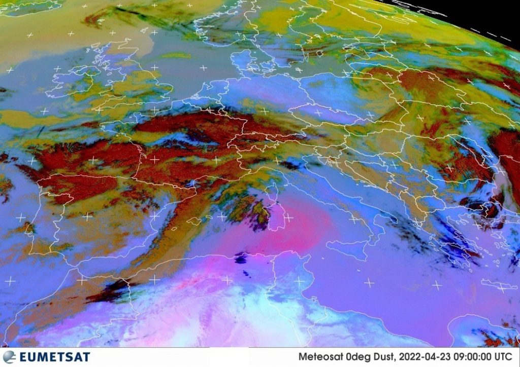 sabbia del sahara 23 aprile 2022