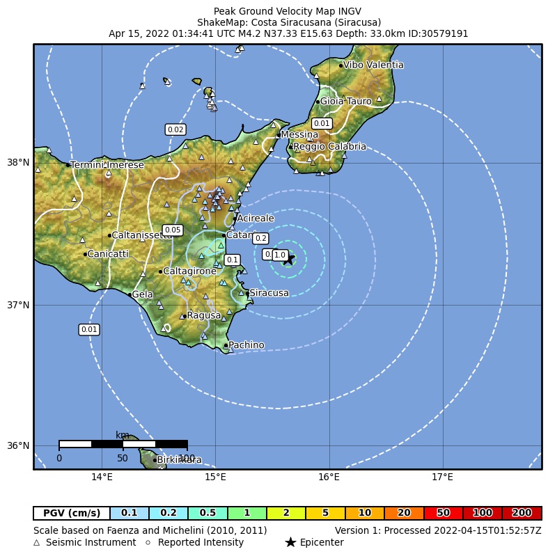 terremoto oggi sicilia catania siracusa