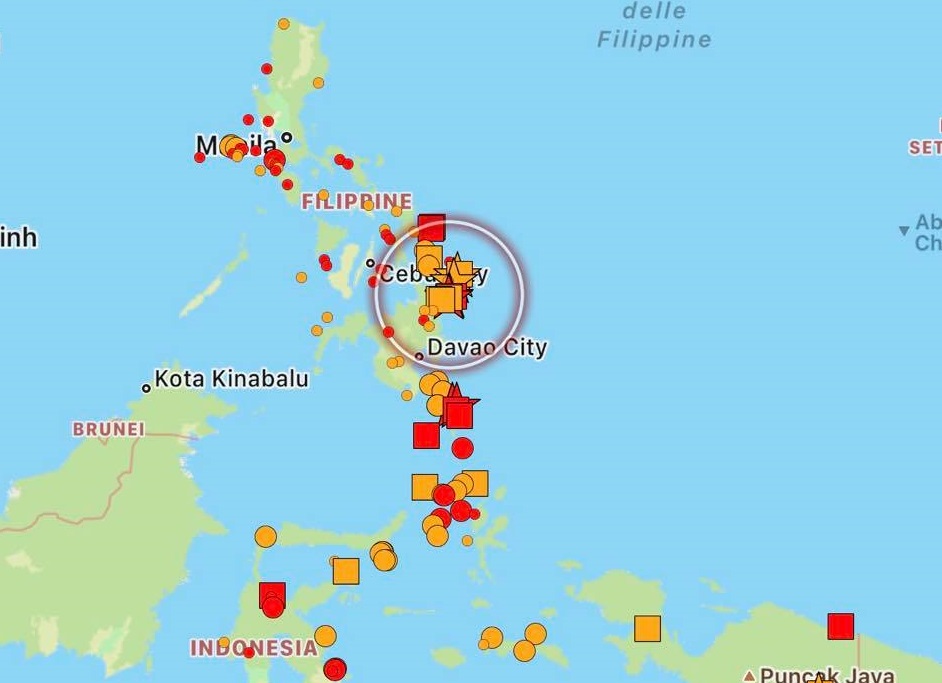 terremoto pacifico filippine