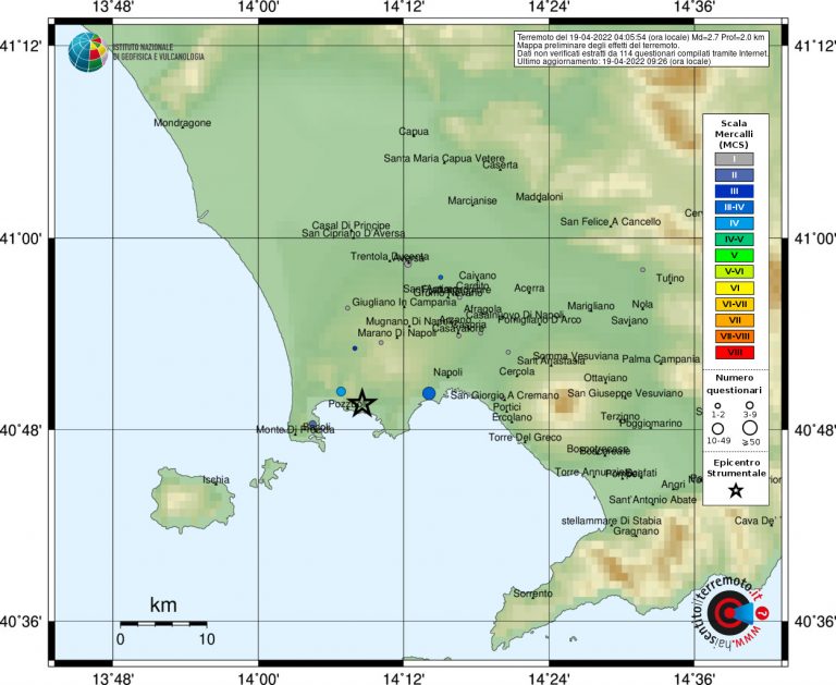 terremoto pozzuoli oggi campi flegrei