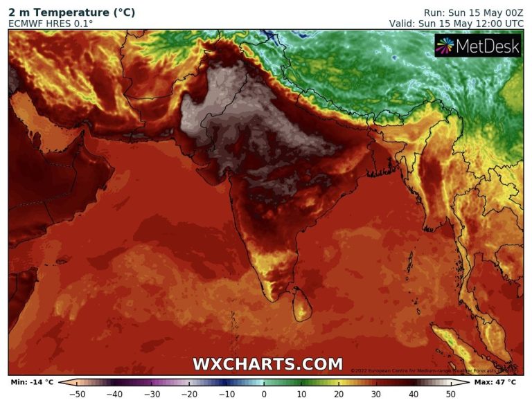 caldo india pakistan 15 maggio 2022