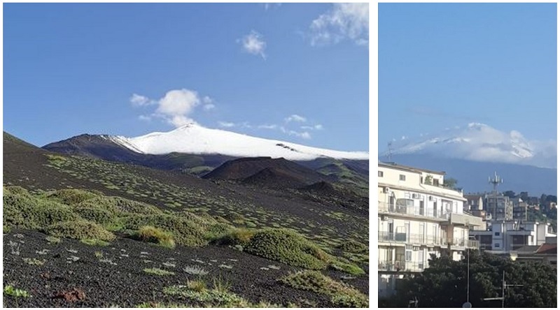 etna oggi neve