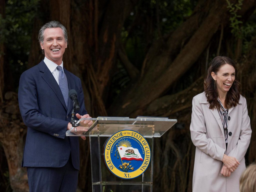 gavin newsom e jacinda ardern