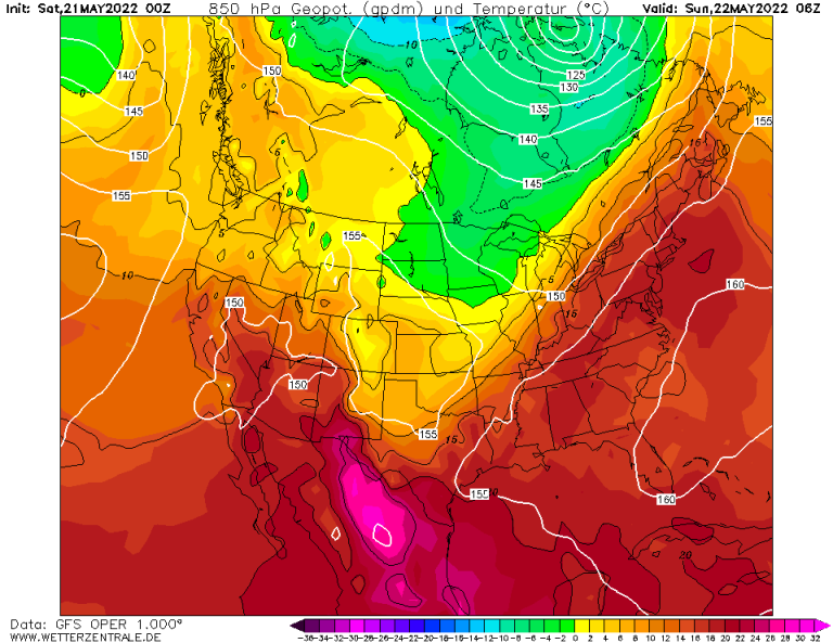 ondata caldo usa 22 maggio 2022