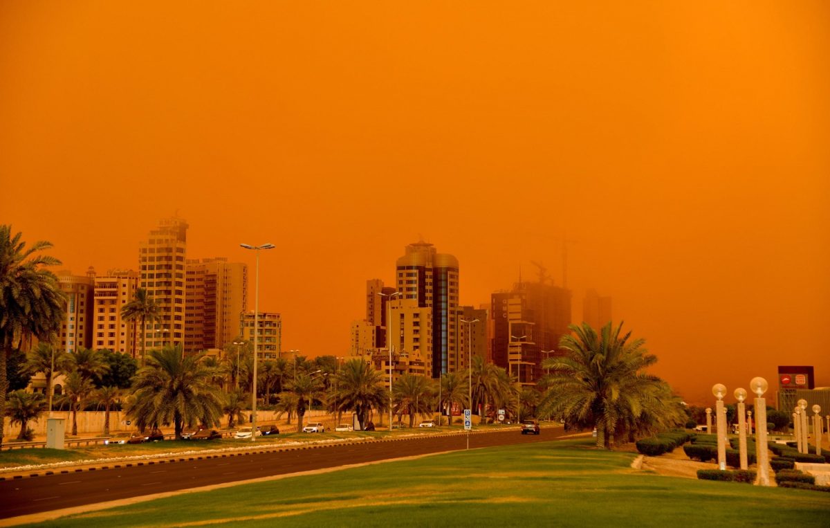 tempesta di sabbia kuwait