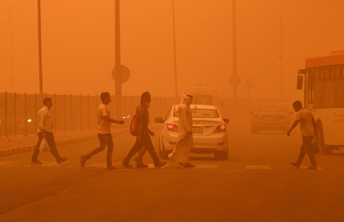 tempesta di sabbia kuwait