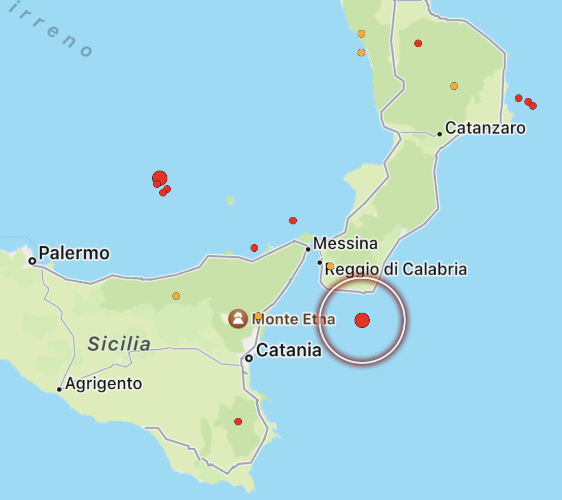 Terremoti Nello Ionio Scosse Al Largo Della Calabria Dati E Mappe 9697