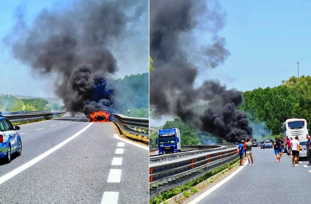 auto fiamme a2 salerno reggio calabria