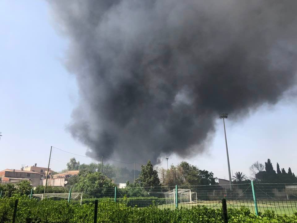 incendio assemini sardegna