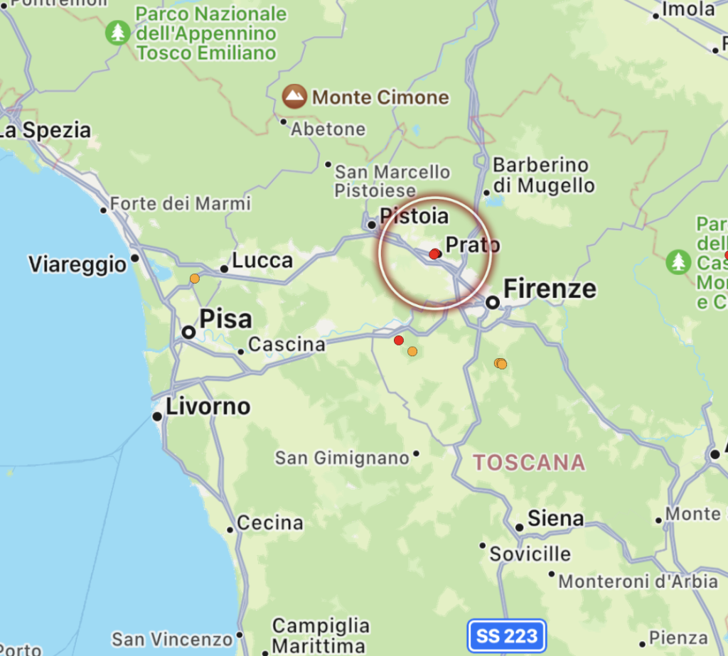 terremoto prato 29 giugno 2022