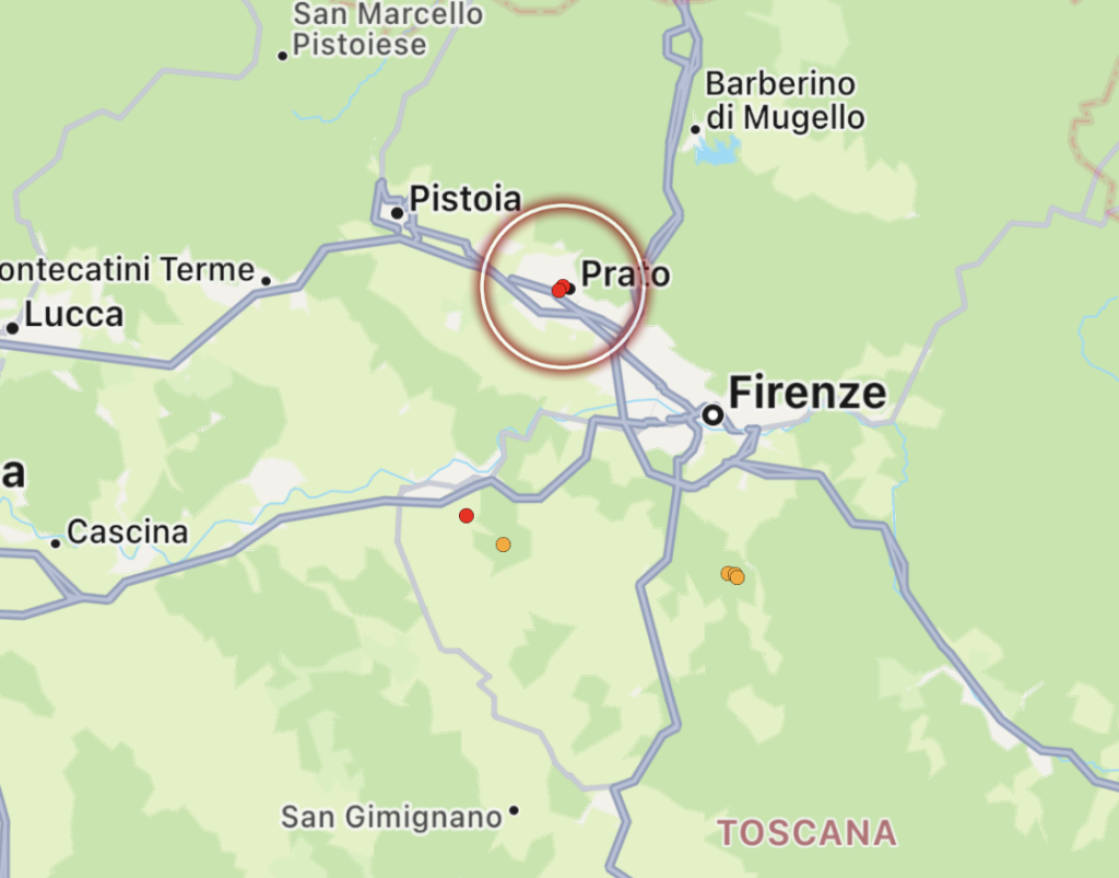 terremoto prato 29 giugno 2022